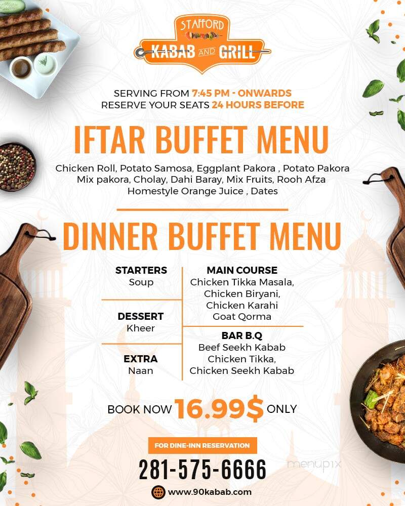 Stafford Kabab & Grill - Stafford, TX menu_pic