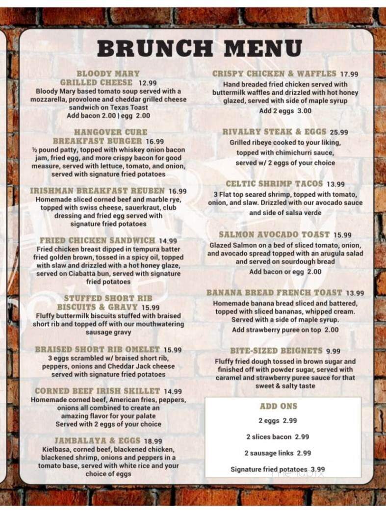 Rivalry Alehouse - Antioch, IL menu_pic