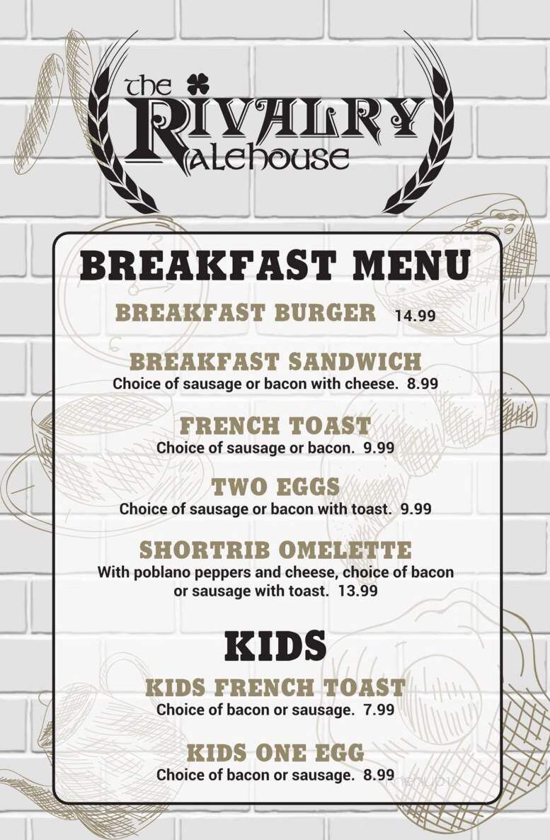 Rivalry Alehouse - Antioch, IL menu_pic