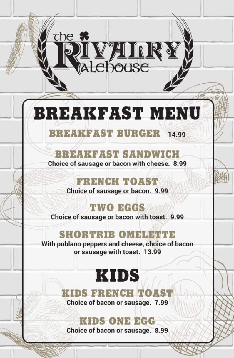 Rivalry Alehouse - Antioch, IL menu_pic