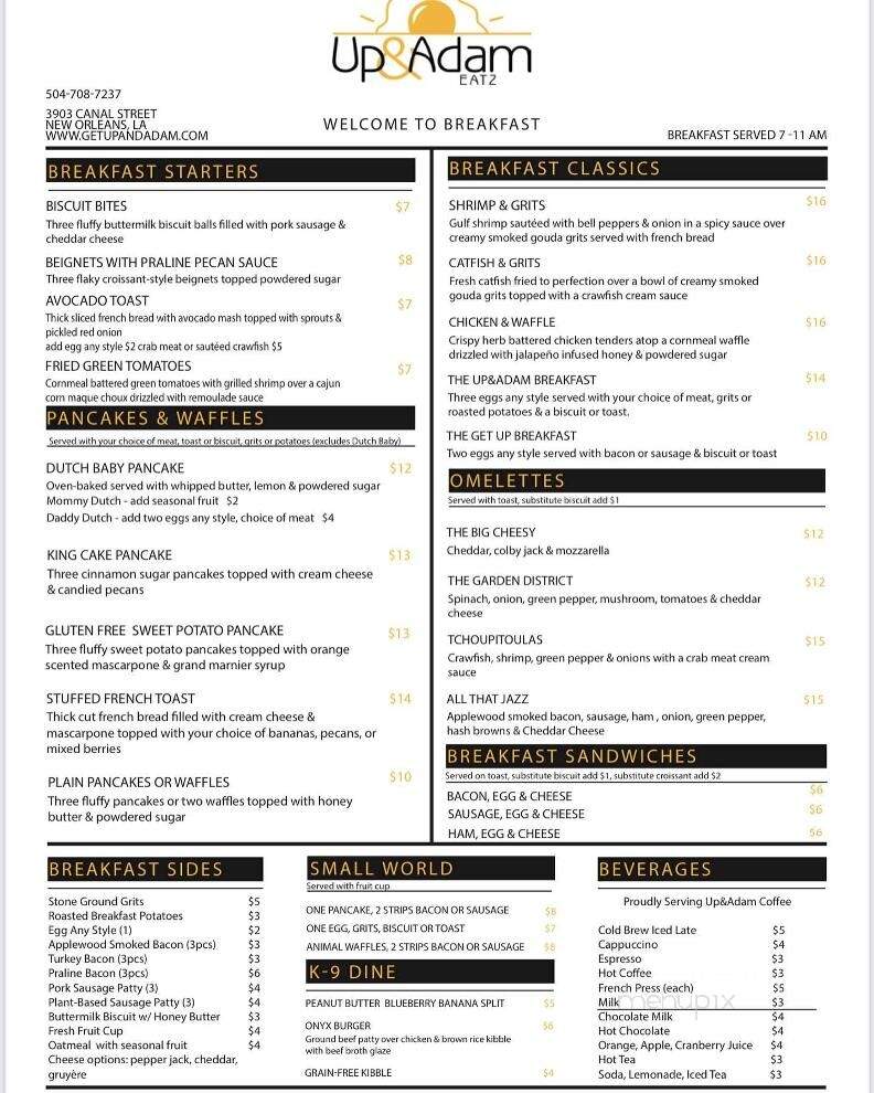 Up & Adam Eatz - New Orleans, LA menu_pic