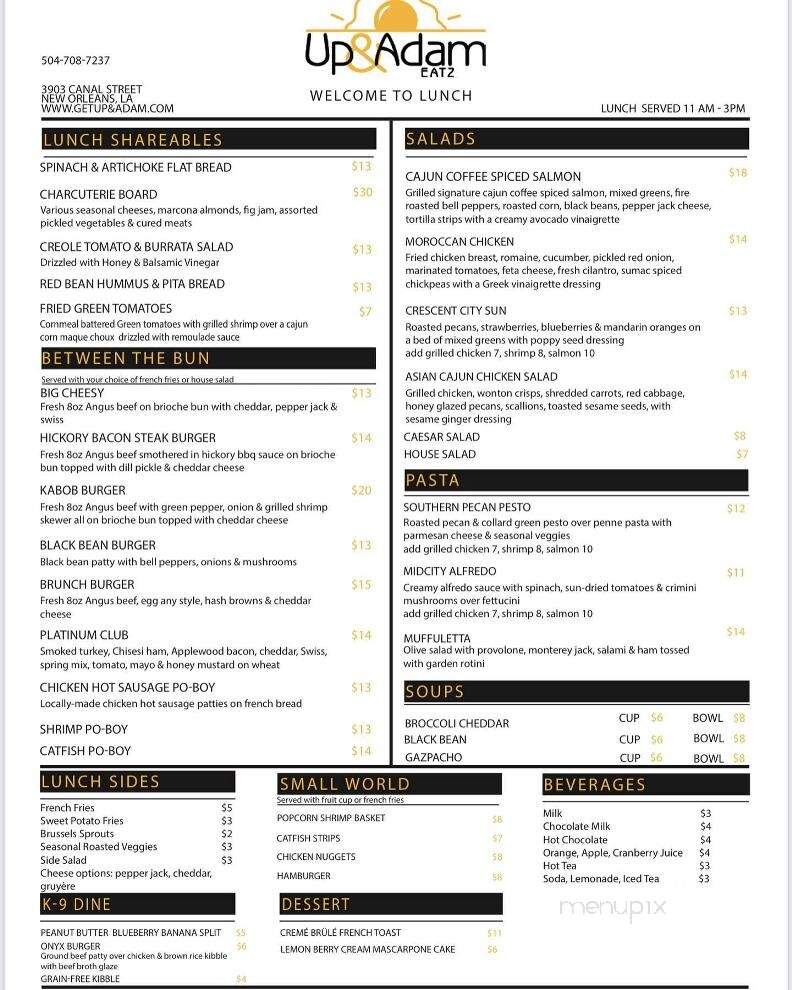 Up & Adam Eatz - New Orleans, LA menu_pic