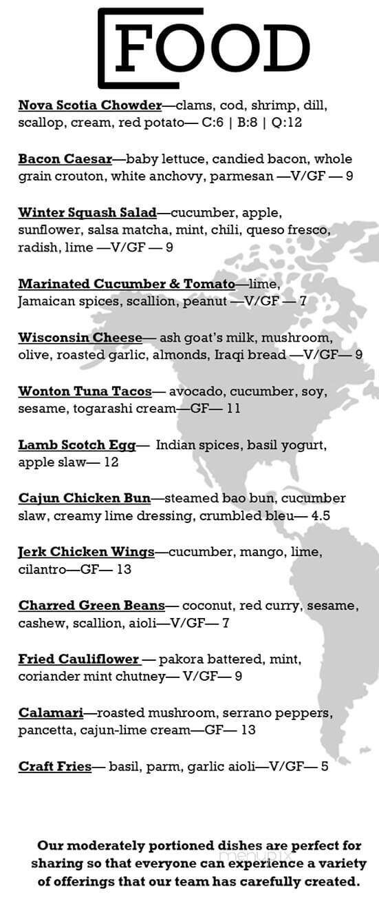 Regale Craft Food & Drink - Macomb, MI menu_pic