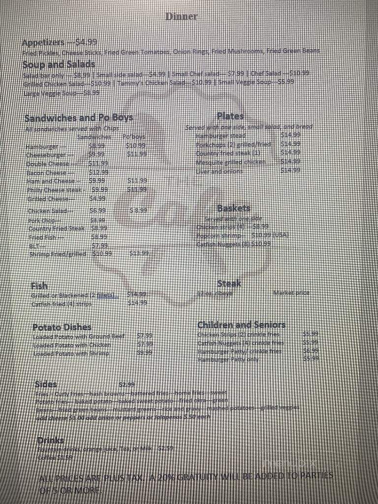 The Cafe - Vidalia, LA menu_pic
