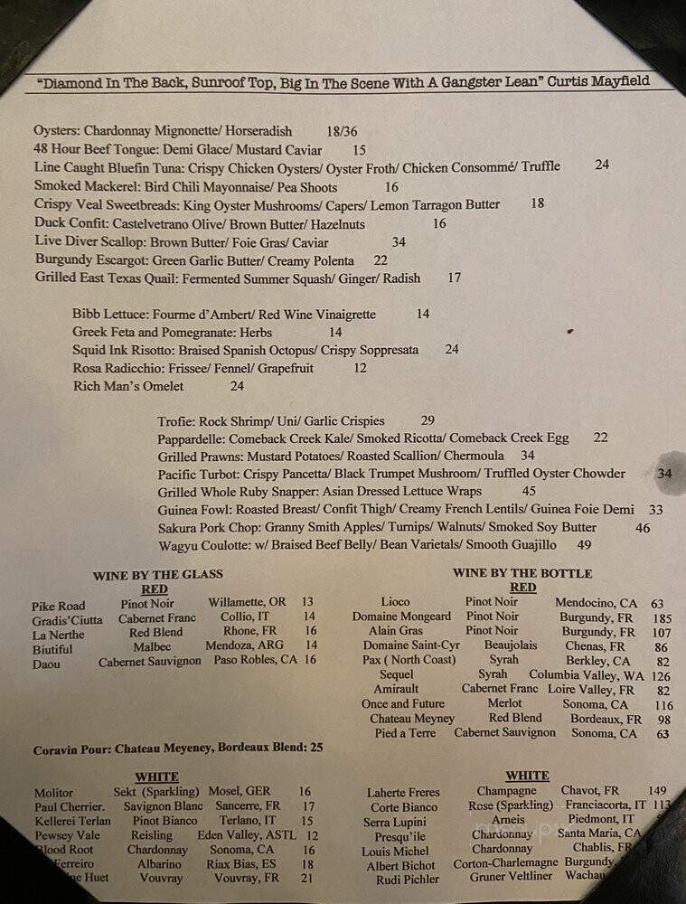 Cry Wolf - Dallas, TX menu_pic