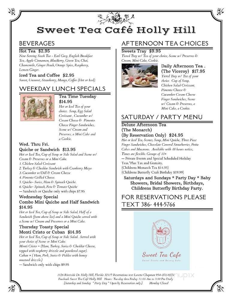 Sweet Tea Cafe - Holly Hill, FL menu_pic