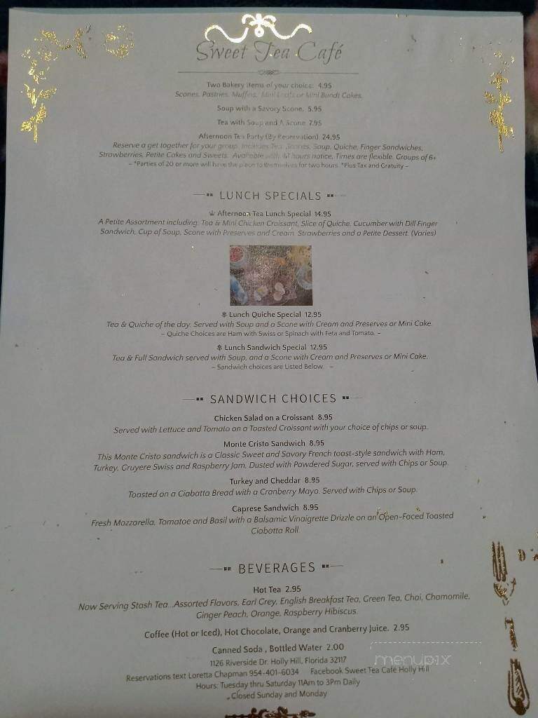 Sweet Tea Cafe - Holly Hill, FL menu_pic