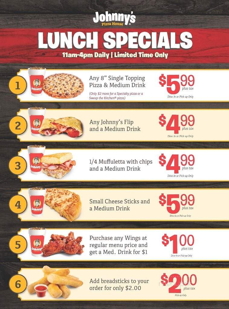 Johnnys Pizza - Jonesboro, LA menu_pic