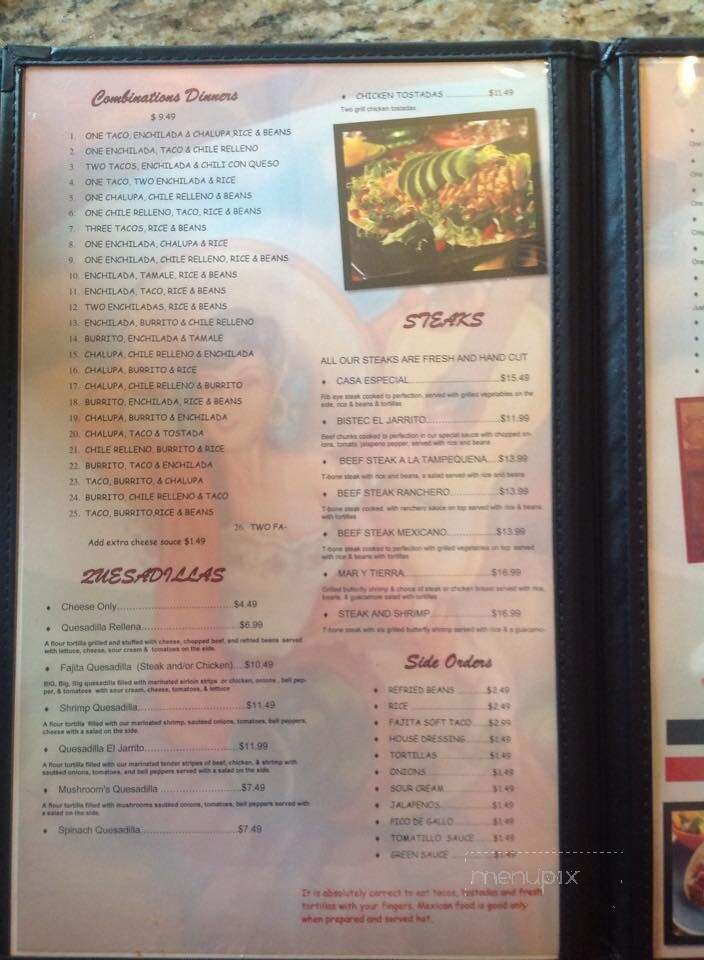El Jarrito Mexican Grill - West Monroe, LA menu_pic