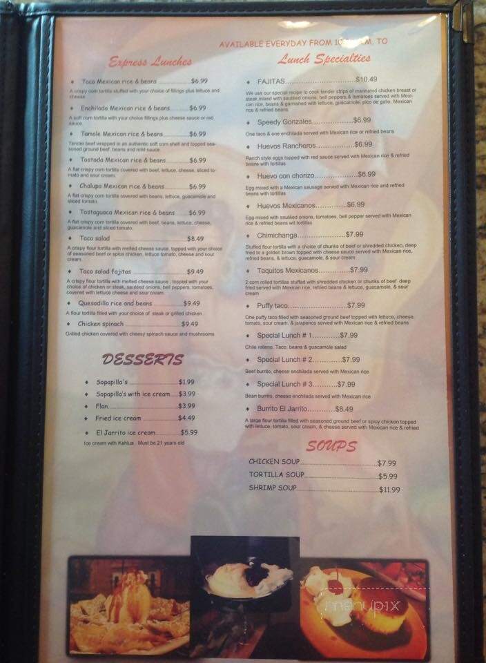 El Jarrito Mexican Grill - West Monroe, LA menu_pic