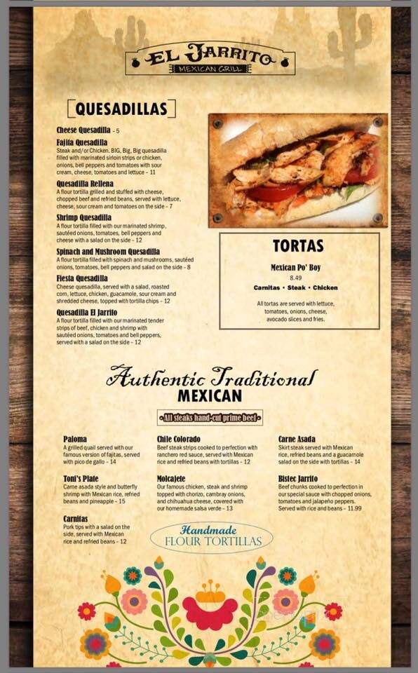 El Jarrito Mexican Grill - West Monroe, LA menu_pic