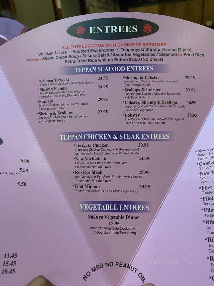 Sakura - Sicklerville, NJ menu_pic