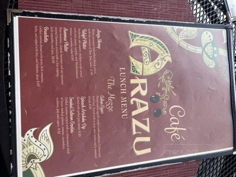 Cafe Arazu - Newburgh, IN menu_pic