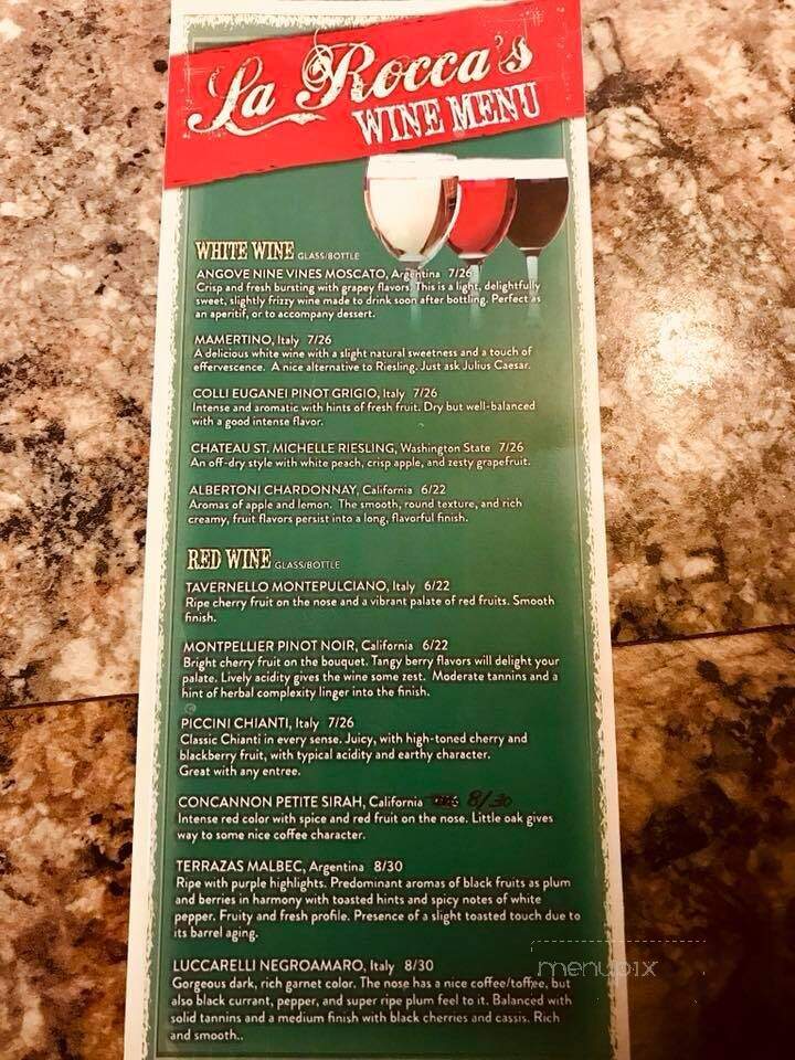 La Rocca's Restaurant & Pizzeria - Oregon, WI menu_pic