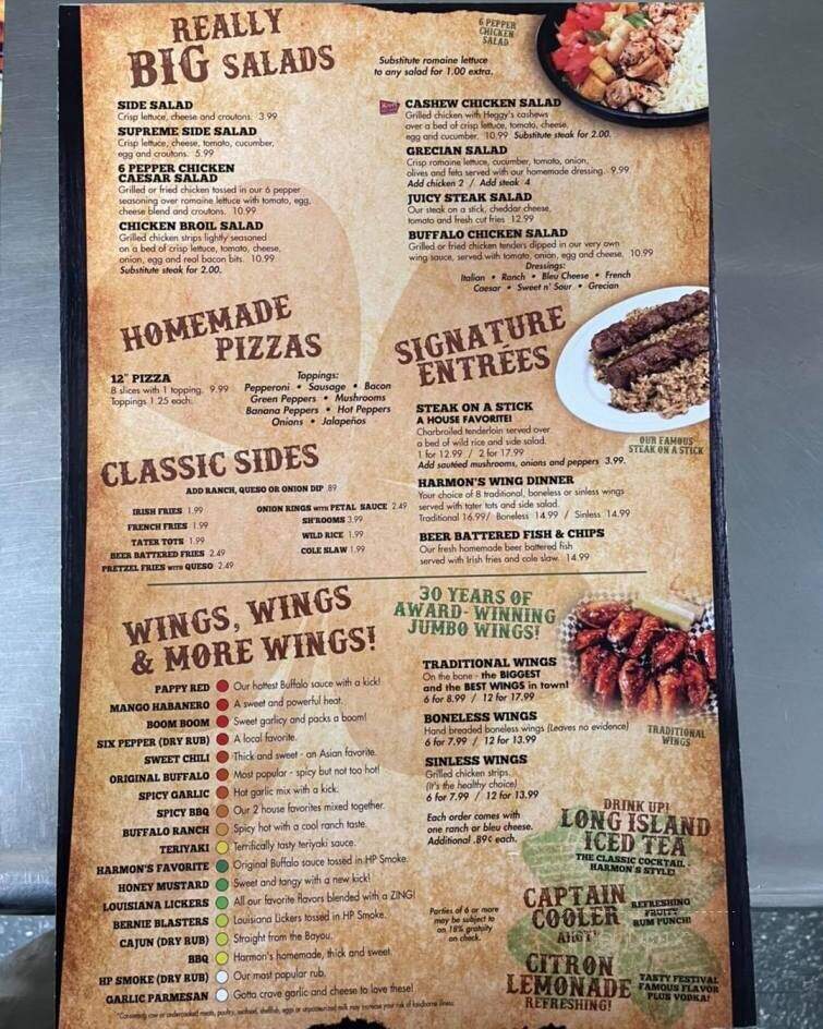 Harmon's Pub - Canton, OH menu_pic