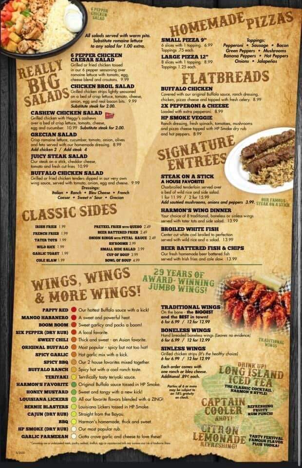 Harmon's Pub - Canton, OH menu_pic