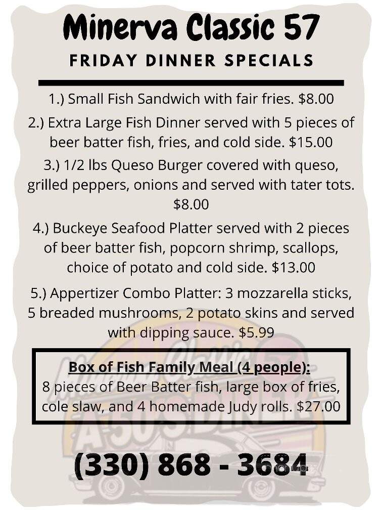 Minerva Classics 57 Restaurant - Minerva, OH menu_pic