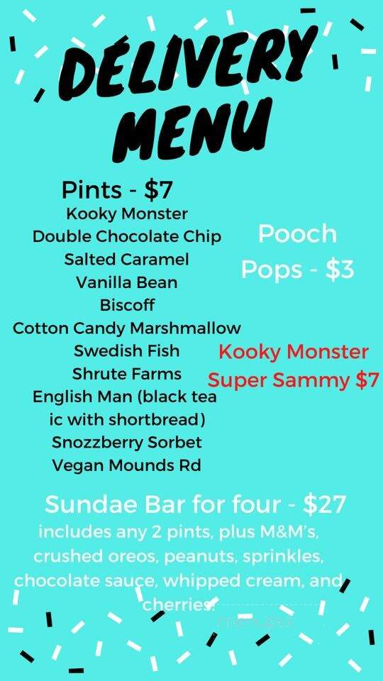 Treat Dreams - Ferndale, MI menu_pic