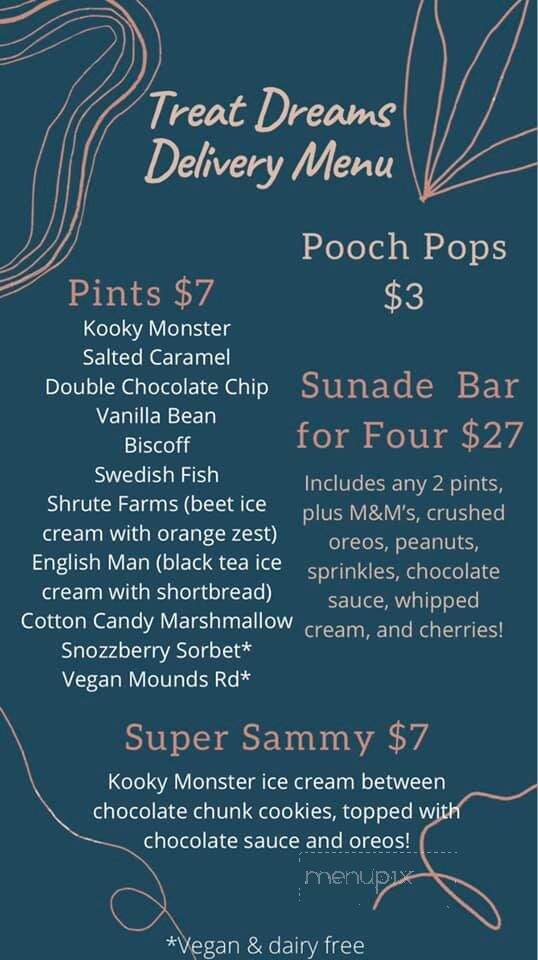 Treat Dreams - Ferndale, MI menu_pic