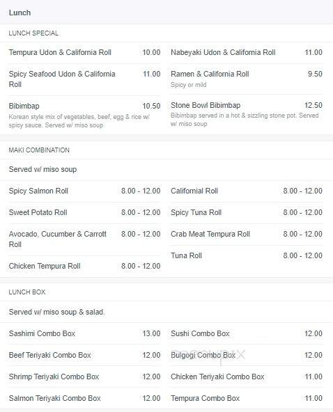 Little Tokyo - Hackettstown, NJ menu_pic
