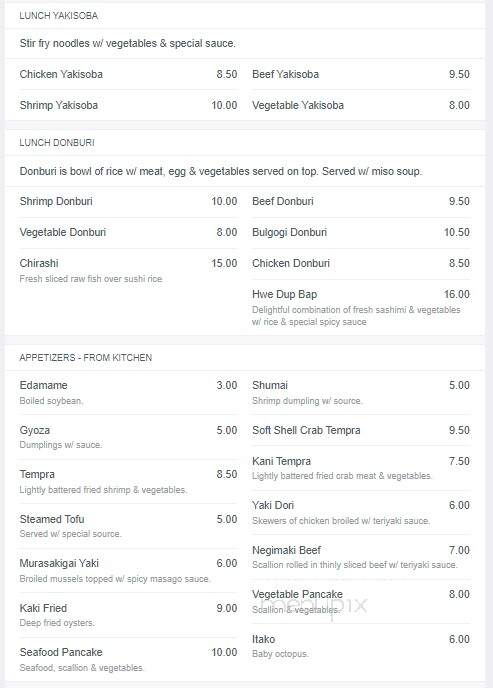 Little Tokyo - Hackettstown, NJ menu_pic