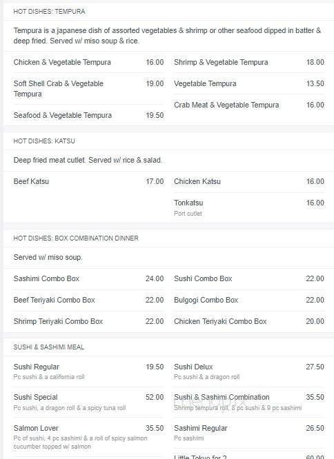 Little Tokyo - Hackettstown, NJ menu_pic