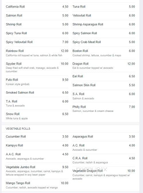 Little Tokyo - Hackettstown, NJ menu_pic