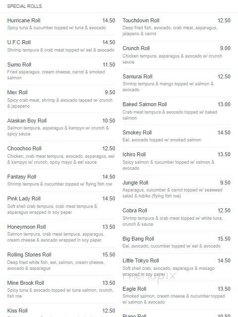 Little Tokyo - Hackettstown, NJ menu_pic