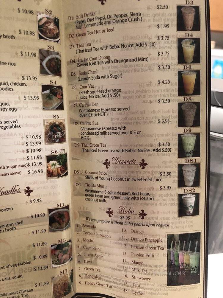 Pho Sure - Valencia, CA menu_pic