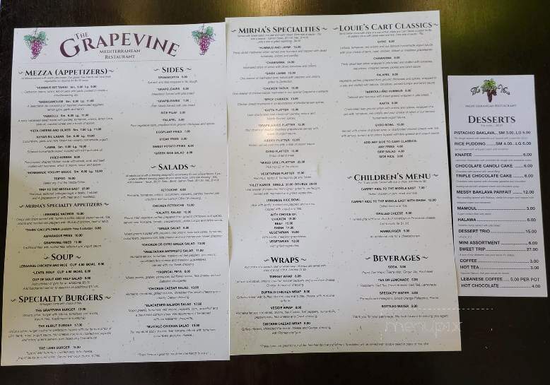 The Grapevine - New Hartford, NY menu_pic