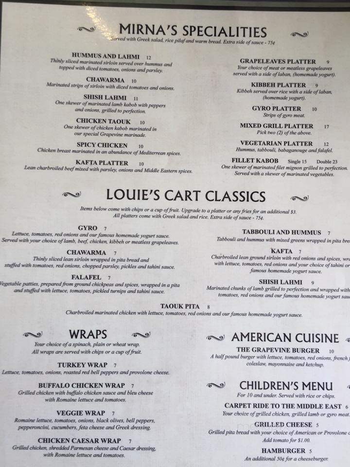 The Grapevine - New Hartford, NY menu_pic