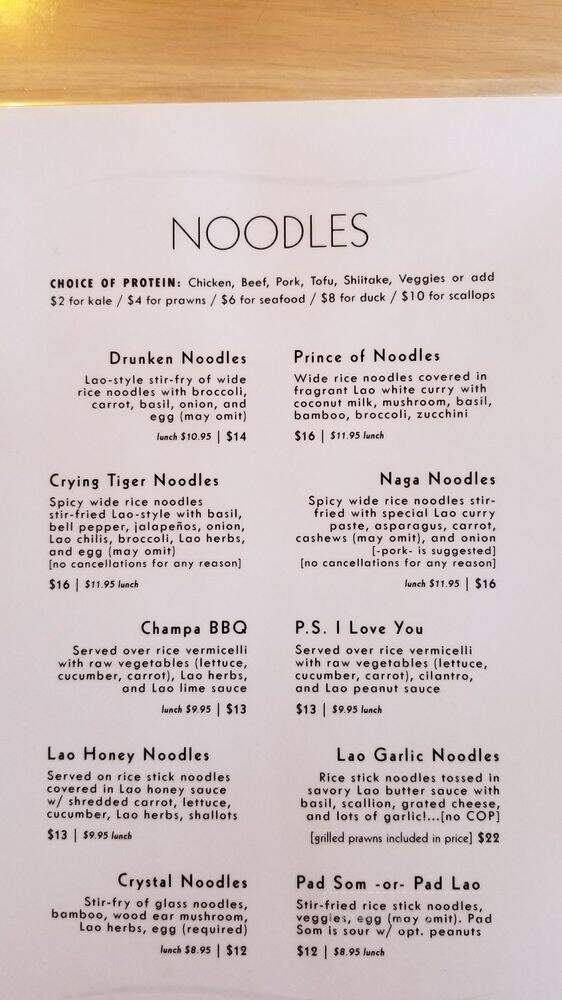 Panoy Bistro - Grass Valley, CA menu_pic