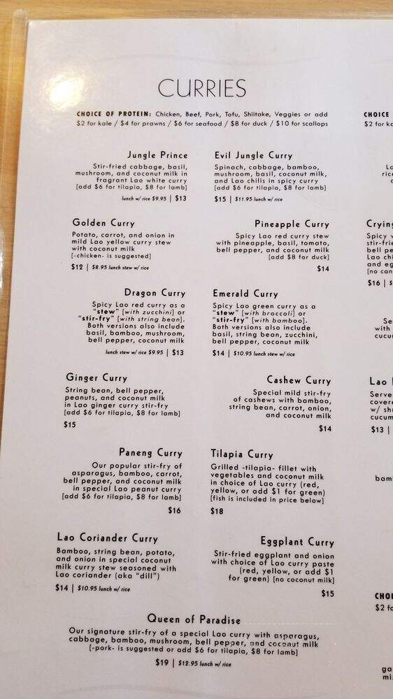 Panoy Bistro - Grass Valley, CA menu_pic