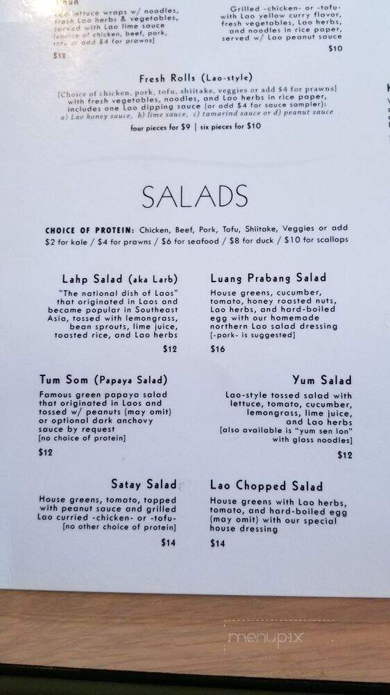 Panoy Bistro - Grass Valley, CA menu_pic