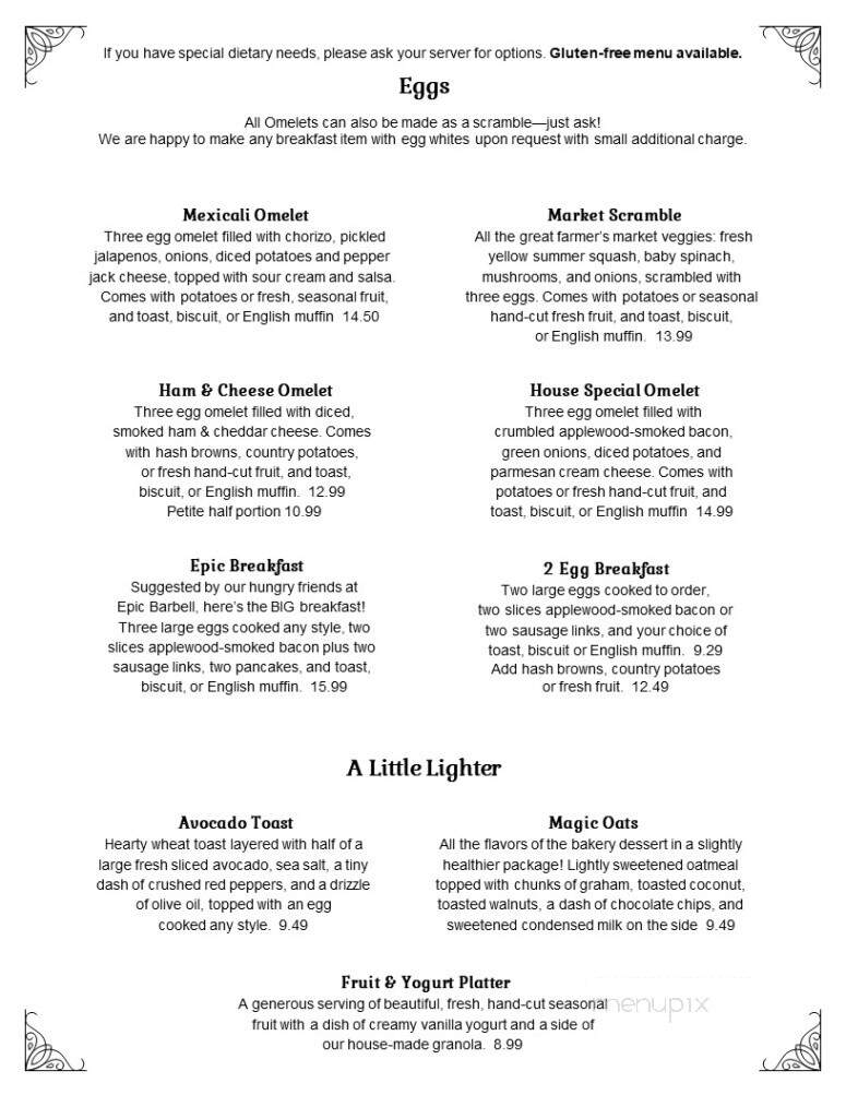4th St. Cafe & Bakery - Orland, CA menu_pic