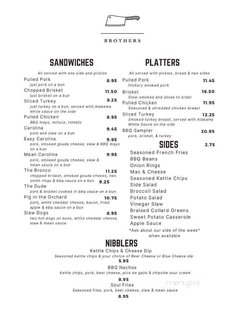 Brothers - Campbellsville, KY menu_pic