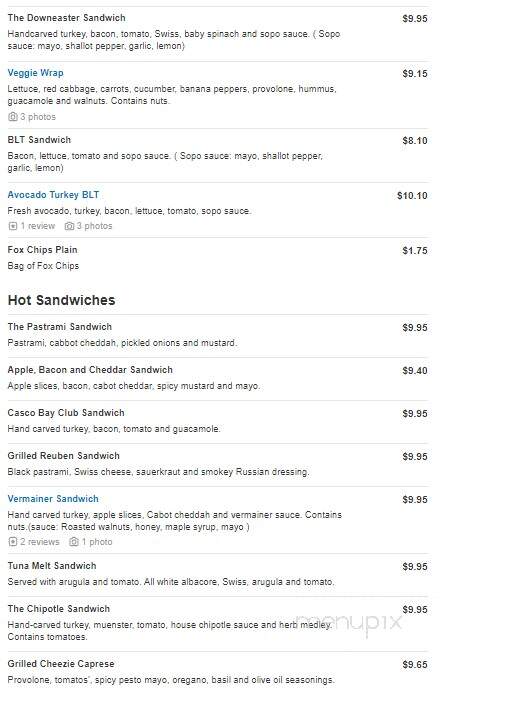 CIA Cafe - South Portland, ME menu_pic