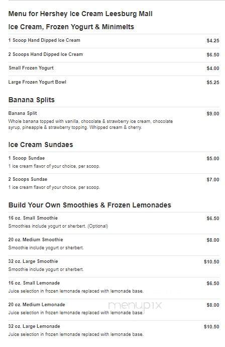 Hershey's Ice Cream - Leesburg, FL menu_pic