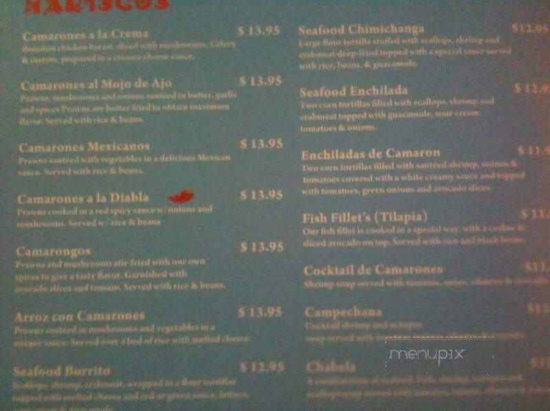 Mazatlan Mexican Restaurant - Prineville, OR menu_pic