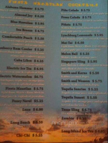 Mazatlan Mexican Restaurant - Prineville, OR menu_pic