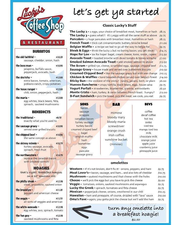 Lucky's Coffee Shop - Wilmington, DE menu_pic