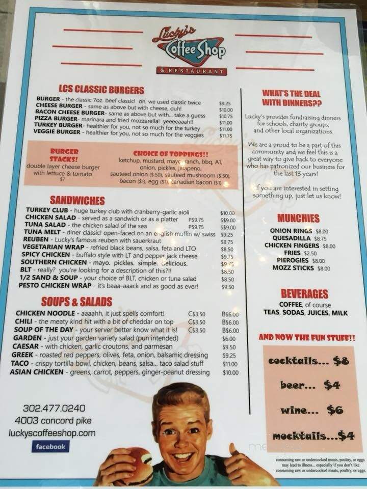 Lucky's Coffee Shop - Wilmington, DE menu_pic