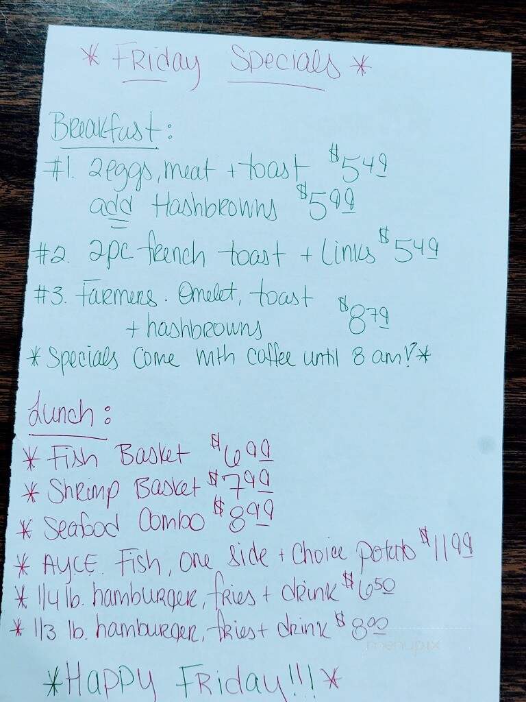 Kountry Kitchen - Albion, IN menu_pic
