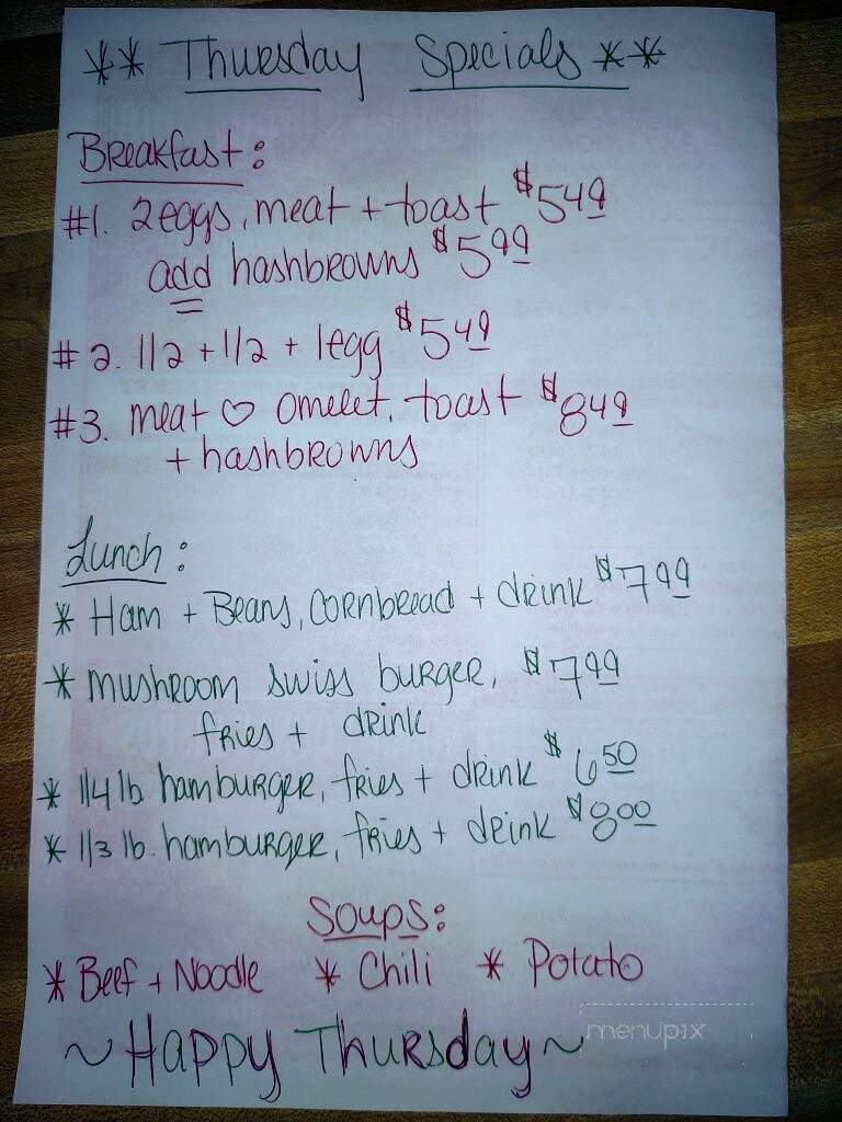Kountry Kitchen - Albion, IN menu_pic