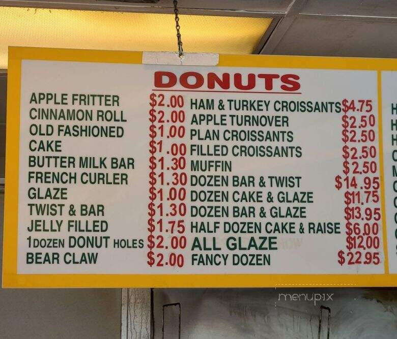 Donut Star - Sacramento, CA menu_pic