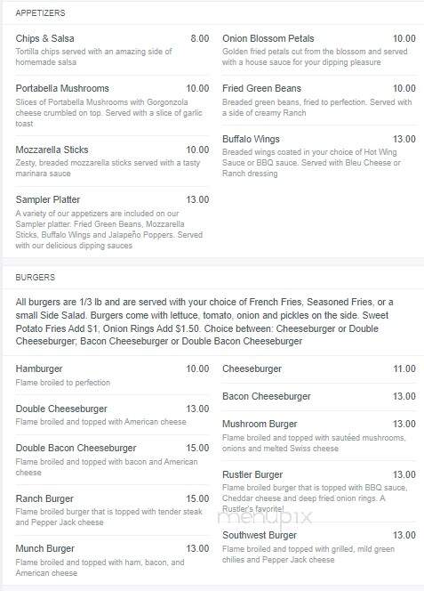 Clarke's Restaurant - Tropic, UT menu_pic