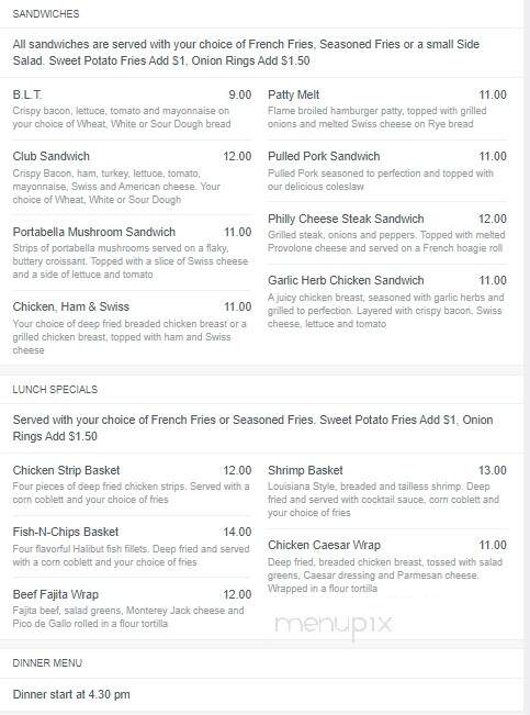 Clarke's Restaurant - Tropic, UT menu_pic