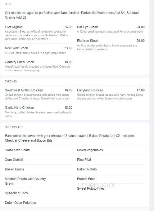 Clarke's Restaurant - Tropic, UT menu_pic