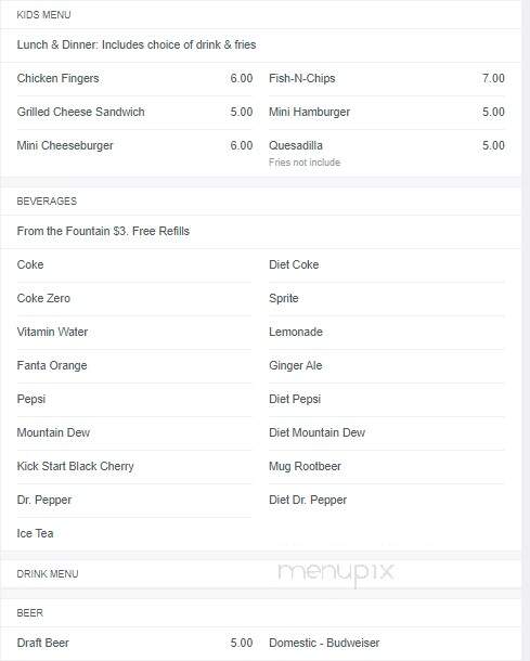 Clarke's Restaurant - Tropic, UT menu_pic