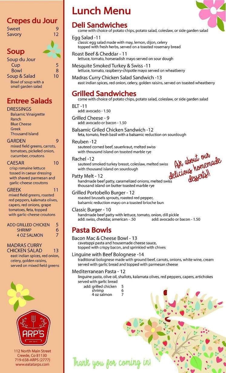 Creede Hotel & Restaurant - Creede, CO menu_pic